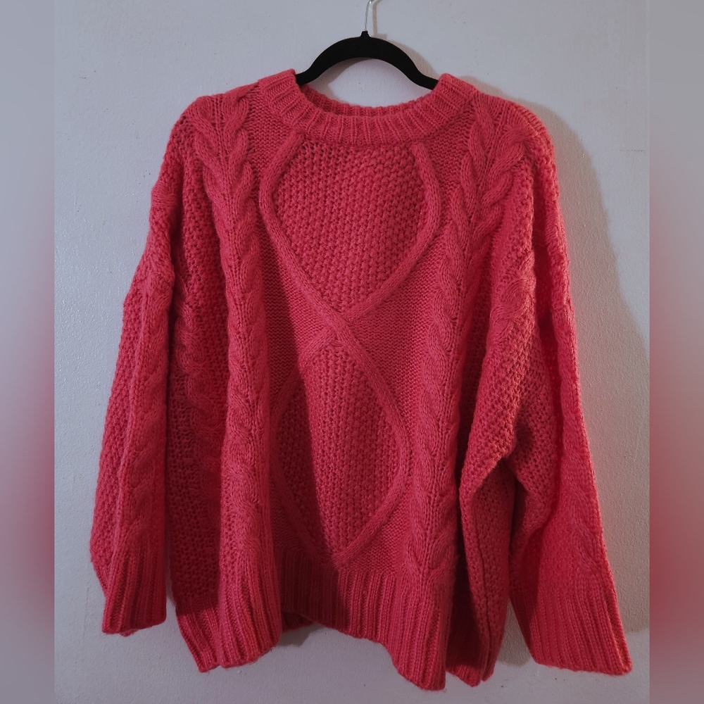 SNDYS XRevolve Carrie cable knit pullover NWT